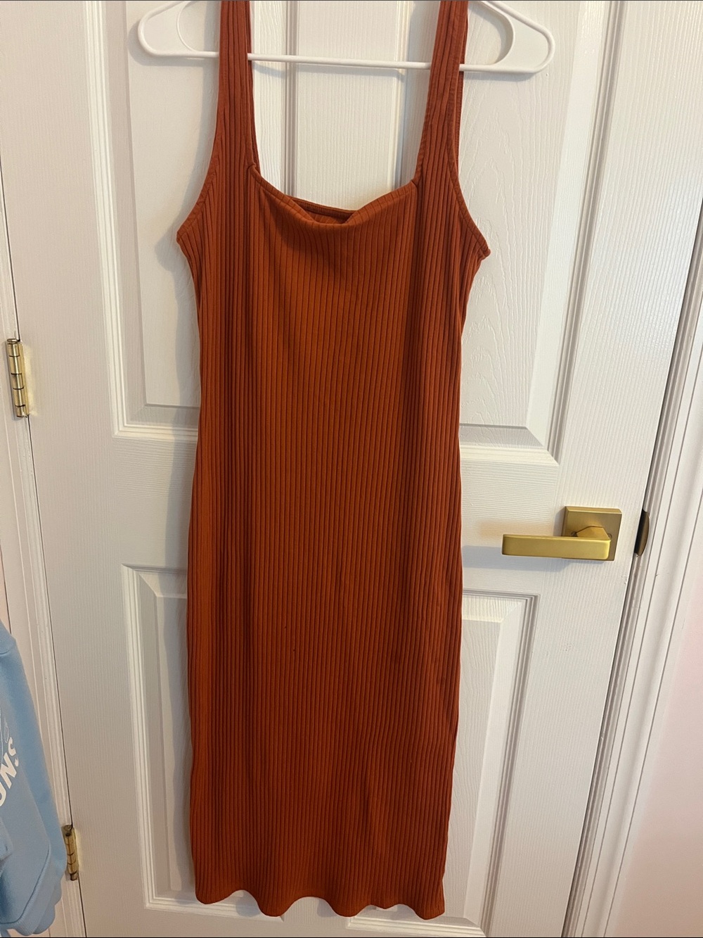 Wild Fable  Ribbed Tank Midi Dress - Rust Orange